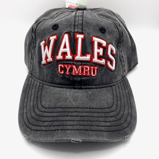 Cymru Wales Vintage Block Cap - Black