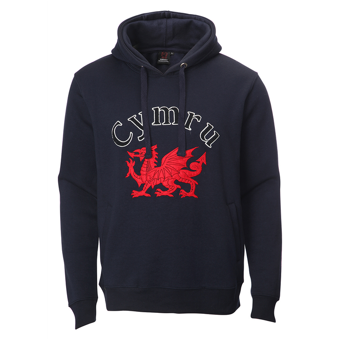 Towelling Hoodie Cymru Navy