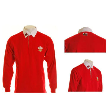 Kids Traditional Long Sleeve Welsh Rugby Shirt