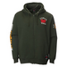 Army Green Full zip Welsh Dragon Cymru Zip Hoodie